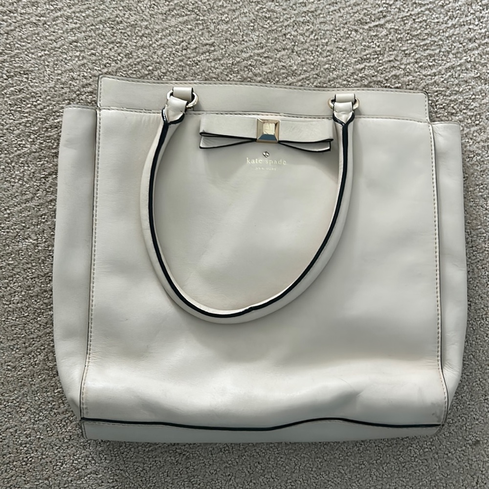 Kate spade nude leather tote